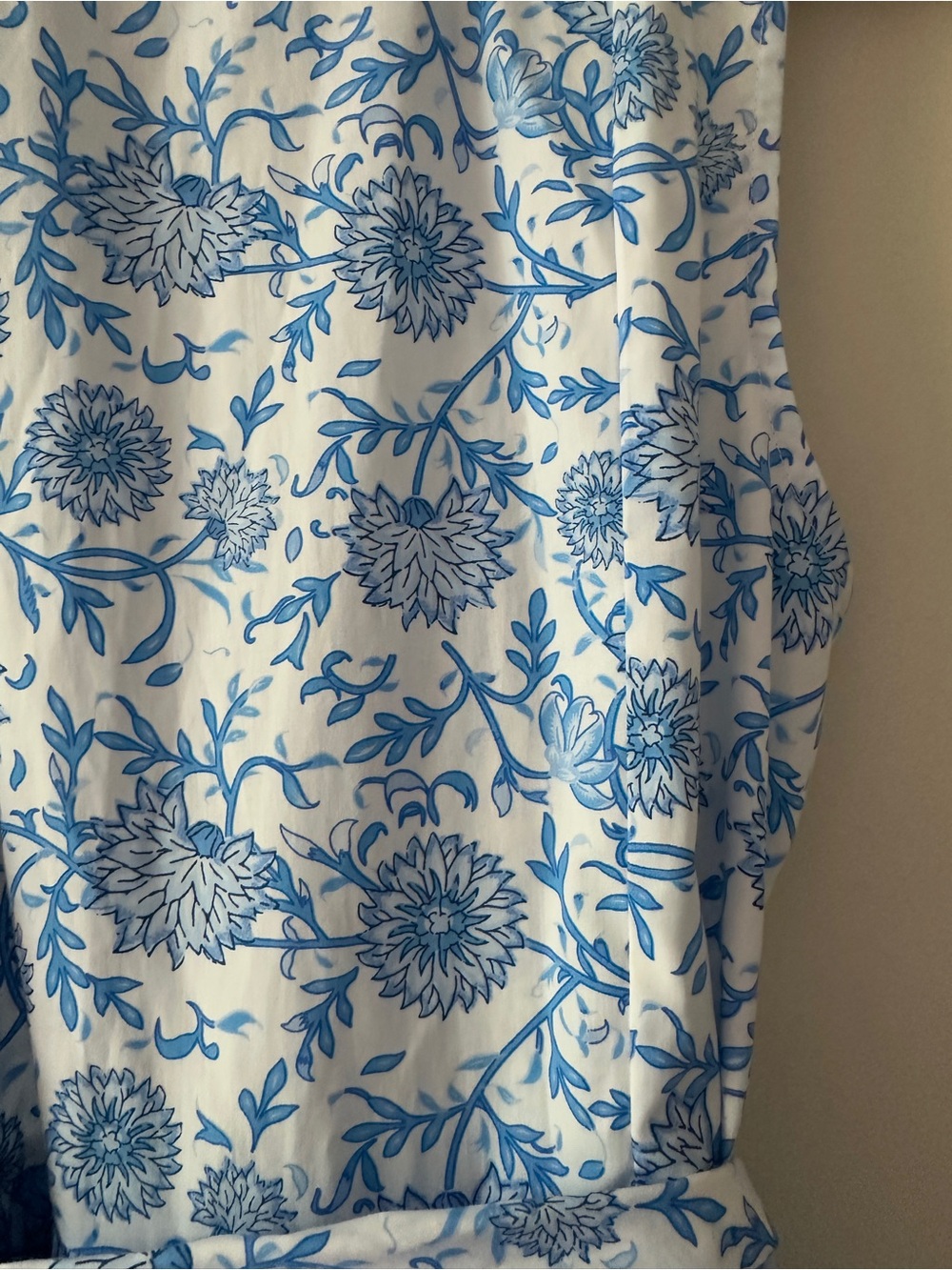 CeCe Blue and White Floral Sleeveless Maxi Dress with Waist Tie Size XS - Picture 6 of 7